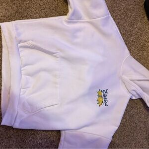 Edikted white Hoodie with Embroidered Design